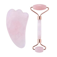 Load image into Gallery viewer, 1PC Rose Quartz Face Massage Roller